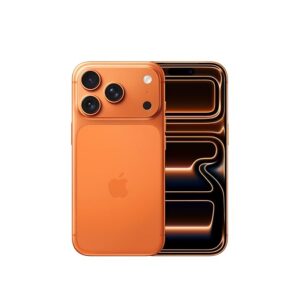 Apple iPhone 17 Pro 256 GB: 15.93 cm (6.3″) Display with Promotion up to 120Hz, A19 Pro Chip, Breakthrough Battery Life, Pro Fusion Camera System with Center Stage Front Camera; Cosmic Orange