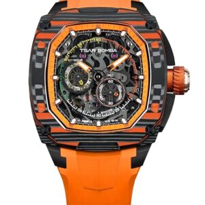 Tsar Bomba Dark Matter Series | Skeleton Dial | Includes Interchangeable Extra Bezel & Strap| Automatic Watch for Men | TB8601-03
